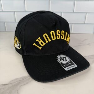 Missouri Tigers Hat Cap Snap Back Mens One Size Black Yellow Reverse Flip Script